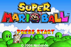 Super Mario Ball Title Screen